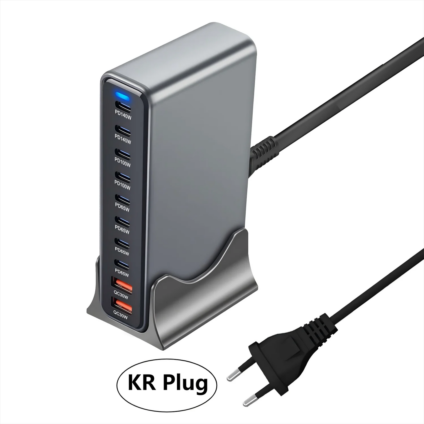 800W GaN Charger 10-Port USB C PD3.1 Fast Charging Station for iPhone 16/15 Samsung MacBook