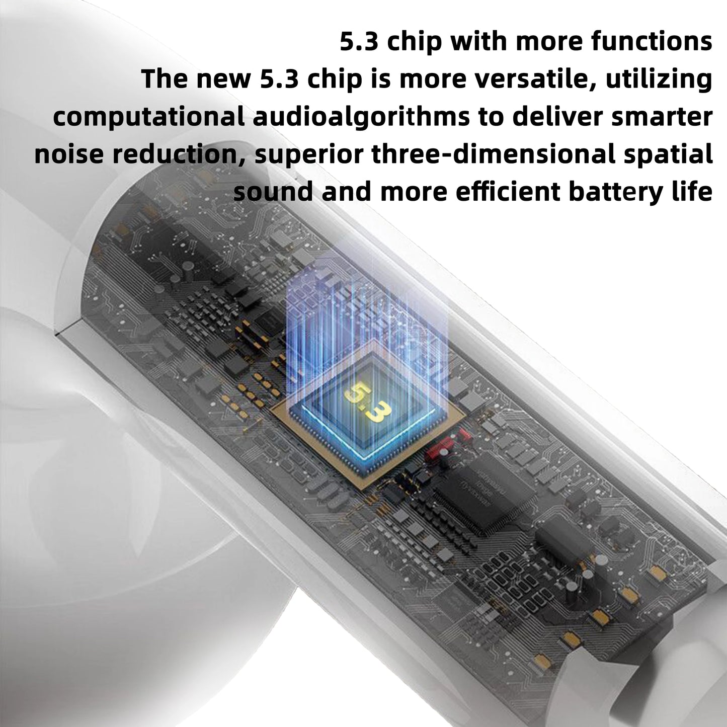 Wireless Bluetooth Headset ANC active noise cancelling earbuds with built-in microphone Touch earphones suitable for Android/iOS