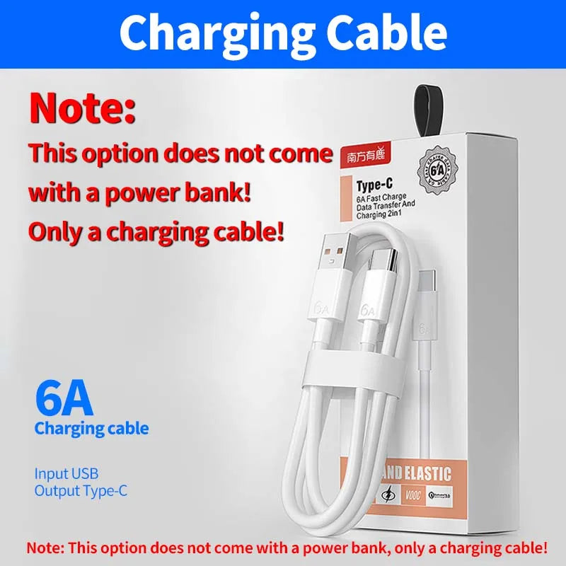 100000mAh High Capacity Power Bank 140W Super Fast Charging Portable  For iPhone Samsung Huawei Xiaomi