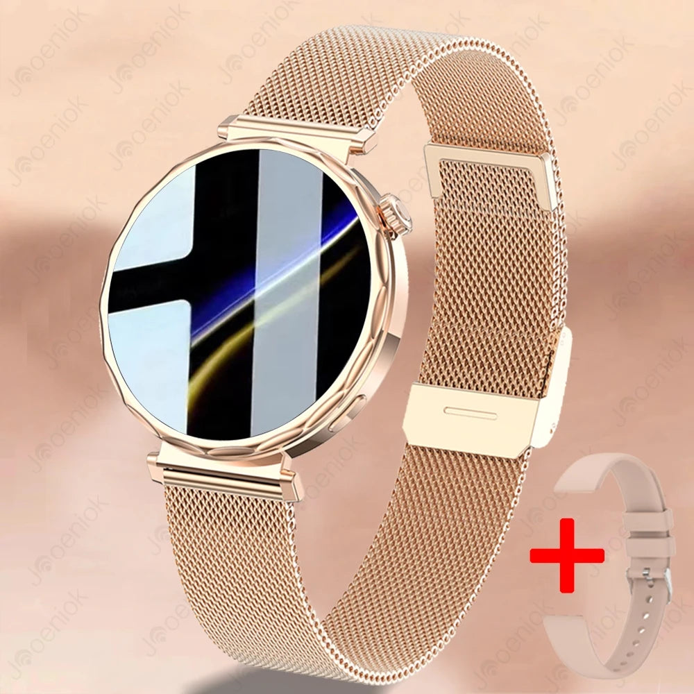 2025 New GPS Tracking Smartwatch Women AMOLED HD Screen Heart Rate Bluetooth Call IP68 Waterproof IOS
