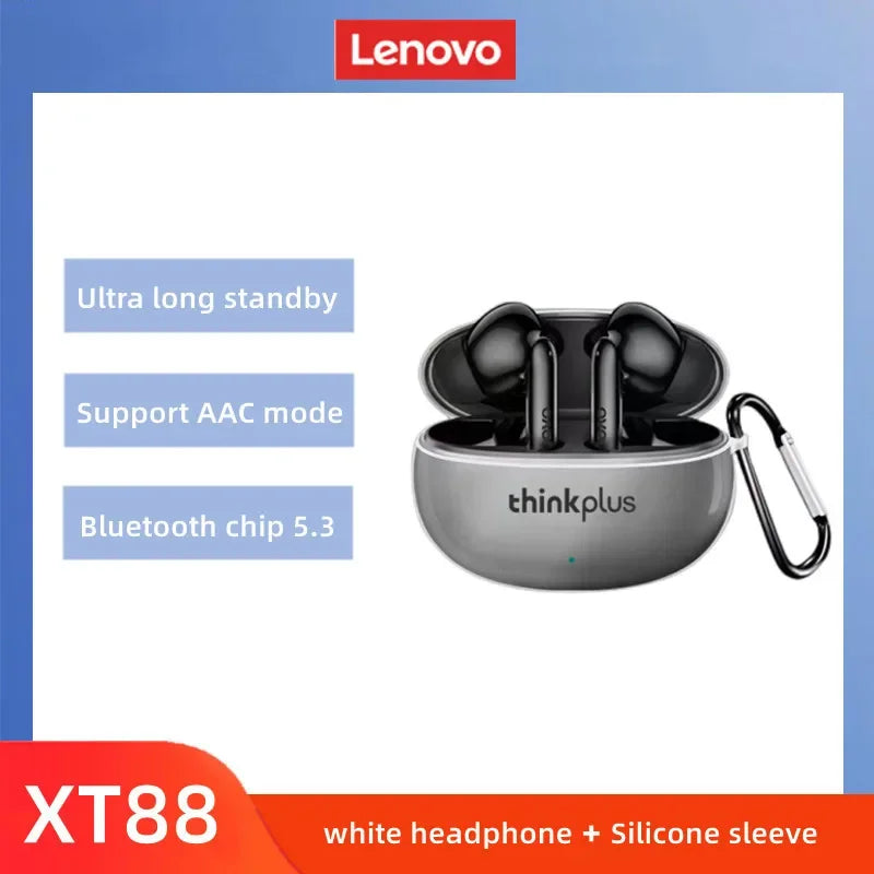 Original Lenovo XT88 Wireless Bluetooth Earbuds Hifi Music With Microphone Sport Waterproof