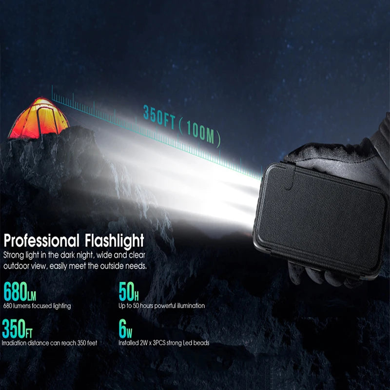 Waterproof Solar Power Bank 43800mAh Fast Wireless Charger for iPhone 15 14 Samsung Huawei Xiaomi PD 20W Fast