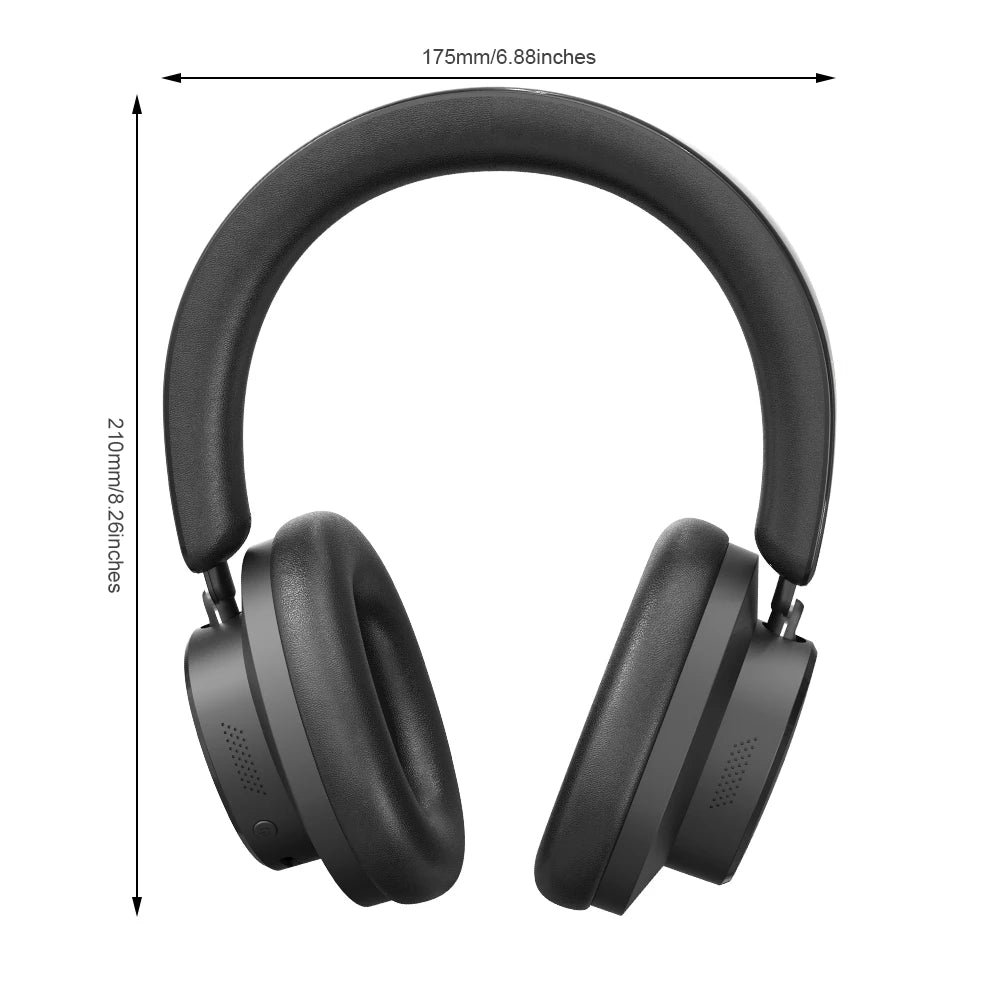 ANC Noise Cancelling Headphones Bluetooth 5.4 HIFI Stereo 40mm Driver portable Over Ear 60H Time