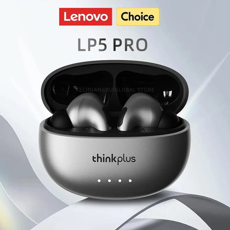Lenovo LP5 PRO Wireless Bluetooth 5.4 Earphones TWS HiFi Sound Gaming LP5Pro Sport Long Standby with Mic 2025