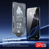 3Pcs For Apple iPhone 17 Pro Max 16 15 14 Plus 13 Air Tempered Glass Screen Protector 9H No Dust Bubbles Mobile Accessories