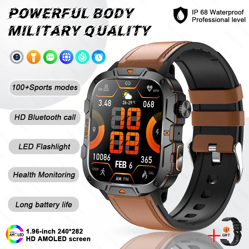 2025 For Xiaomi New Rugged Military GPS Smart Watch Men Bluetooth Call Health Monitoring AI Voice Sports Waterproof