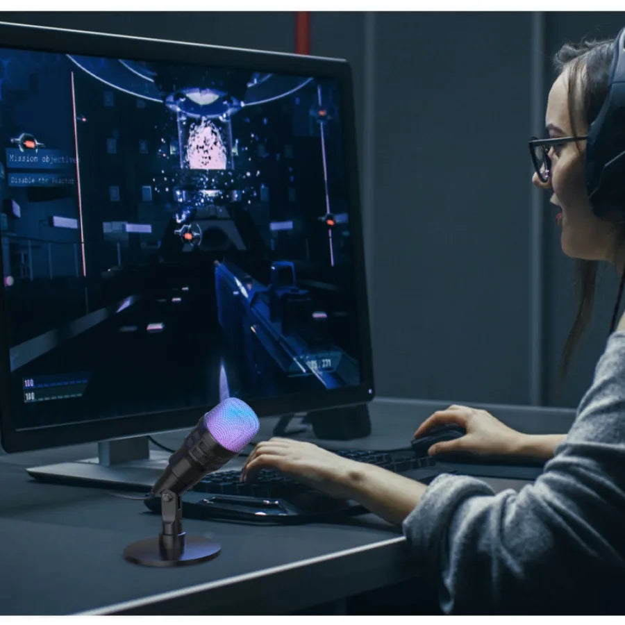 USB Condenser Microphone – Noise Cancelling Mic for PC, Mac, Streaming & Gaming