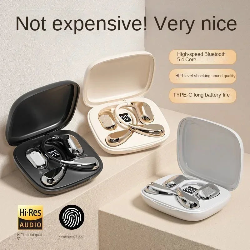 SW-016 Wireless Earphones HiFi Stereo Display Long Standby Touch Earhook Bluetooth Low Latency Gaming