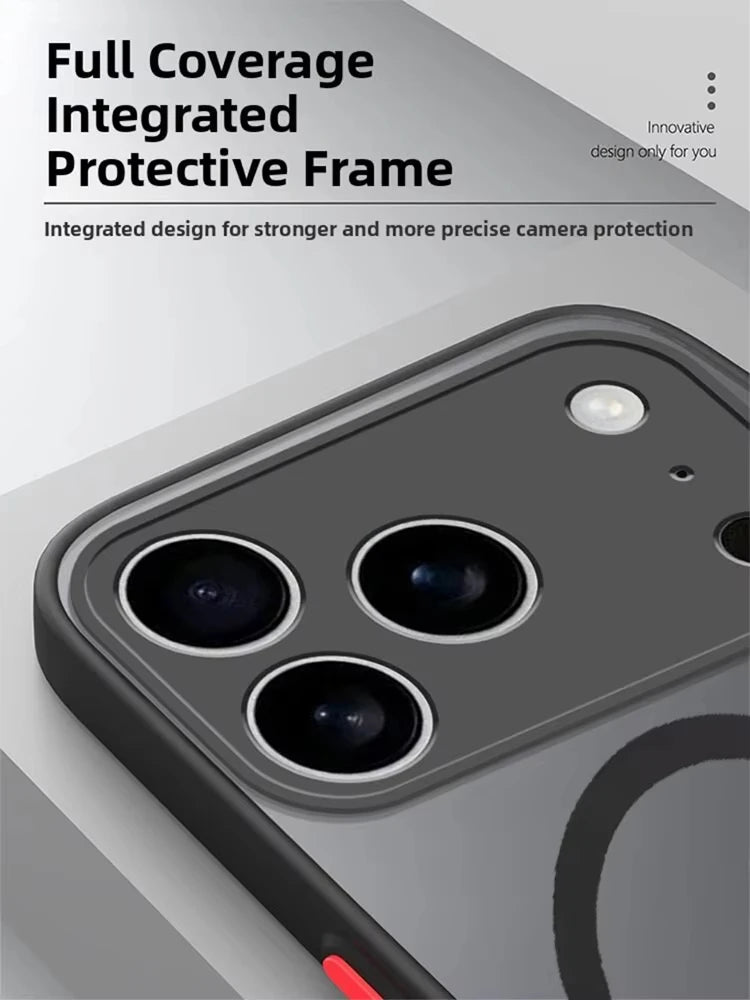 Matte Magnetic For Magsafe Wireless Charge Phone Cases For iPhone 17 16 15 14 13 11 12 Pro Max Plus XS Max XR X Air Armor