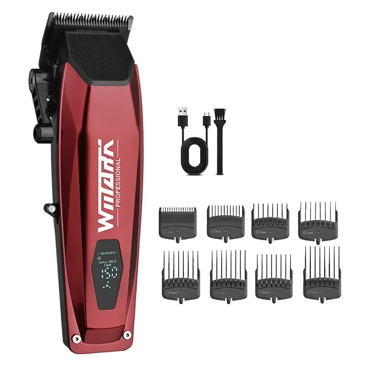 WMARK NG-125 Professional Hair Clipper – 7500RPM, Rotating Motor, 5 Blade Adjustments
