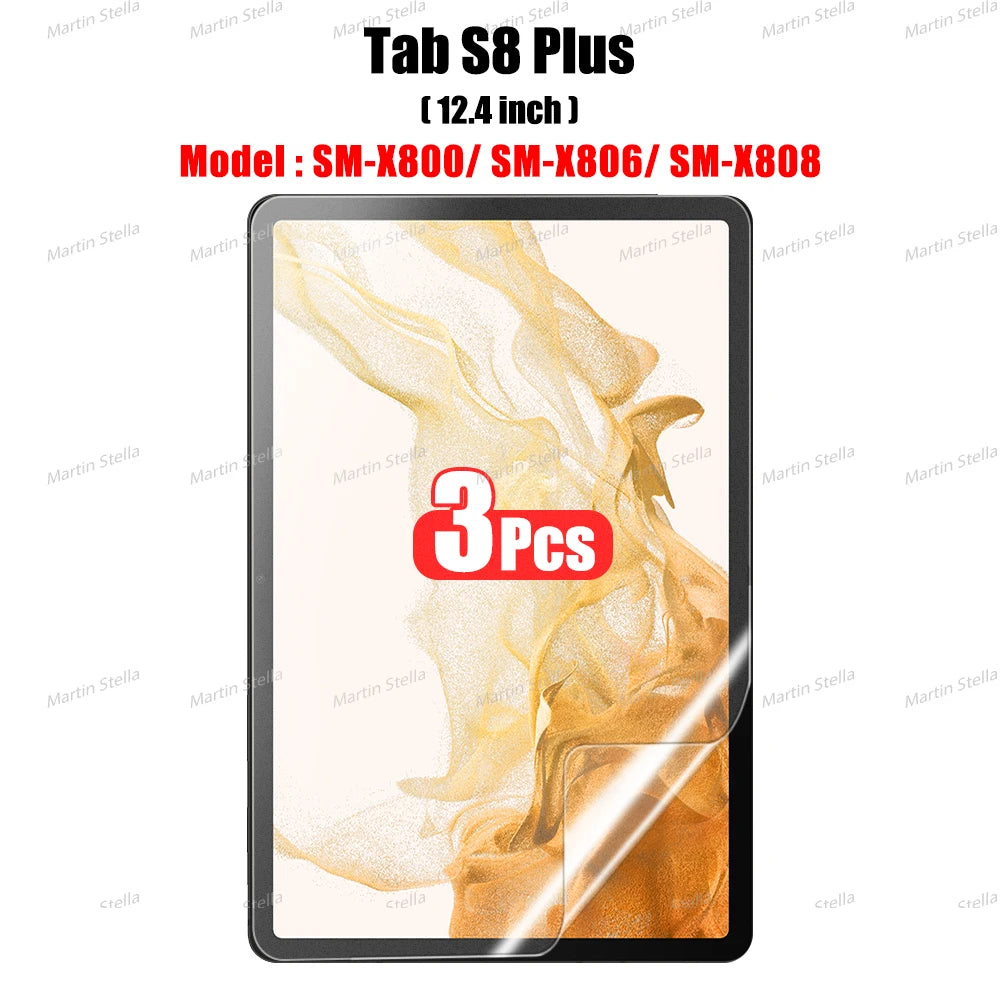 3Pcs Paper Feel Like Screen Protector for Samsung Galaxy Tab S7 S8 S9 Plus Ultra Samsung tab S6 Lite s7 s9 fe A8 A9 A7 No Glass