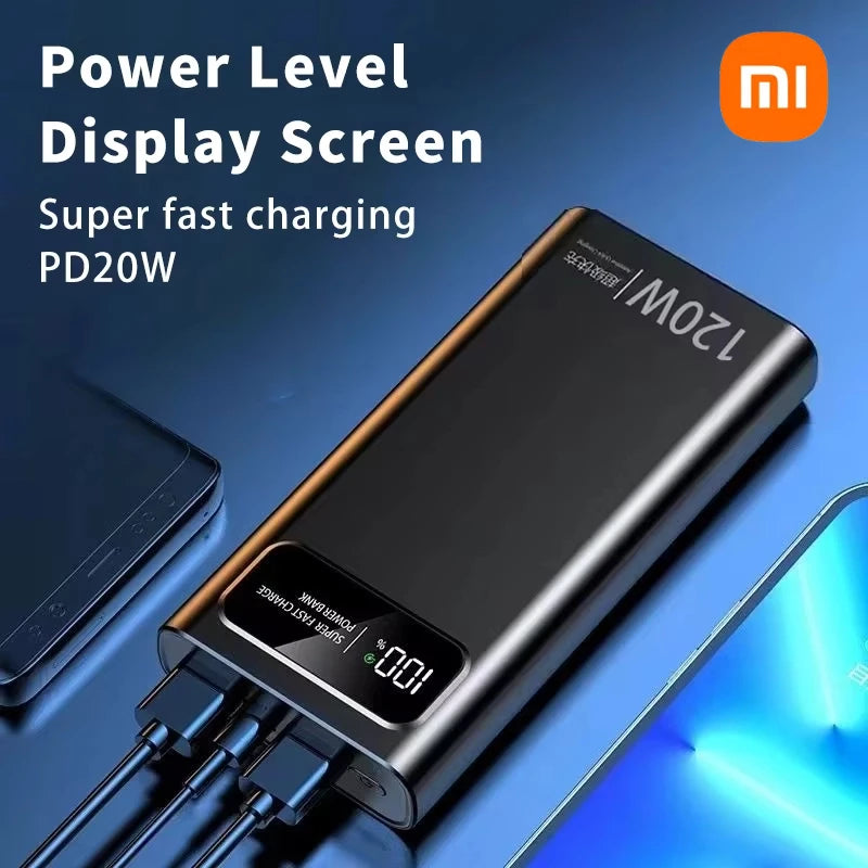 Xiaomi MIJIA 120W Power Bank 200000mAh Ultra Large Capacity Super External Battery LED Display NEW