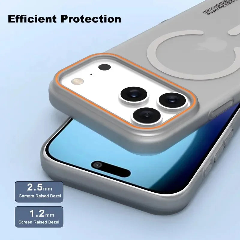 Popular Candy Colour PC Frosted Magnetic Charging Phone Case For IPhone 17 Air Pro Max Anti-Drop Translucent Matte Protect