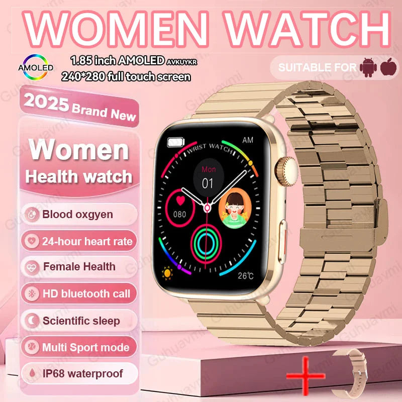 2025 New For Xiaomi Women AI Smart  watchDiagnosis Smart Watch HRV+PPG Blood Pressure Blood oxygen Health monitor IP68 NFC
