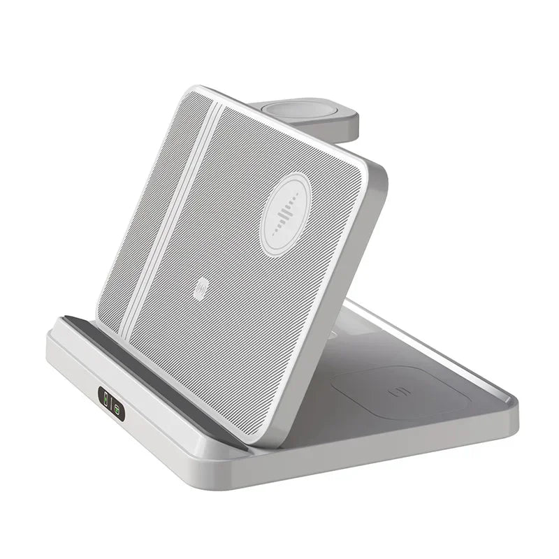 3 in 1 Foldable Fast Charging Dock Station Wireless Charger Stand For Samsung Z Fold Zflip5 S25 S24 Ultra Galaxy Watch 6 5 Buds2