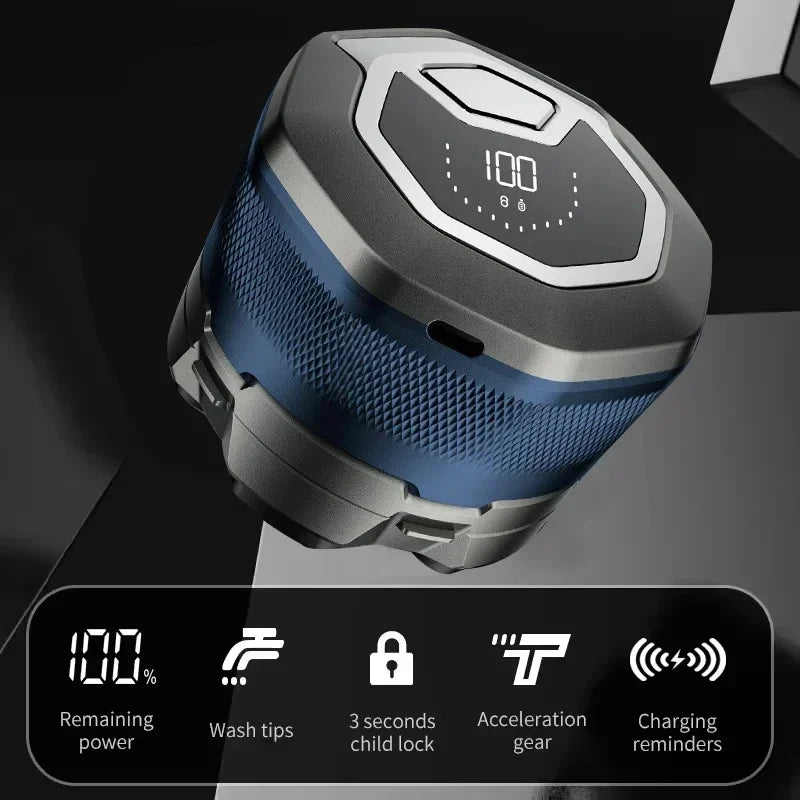 Tinsol 6D Titanium Electric Head Shaver – Magnetic Waterproof Razor for Bald Men