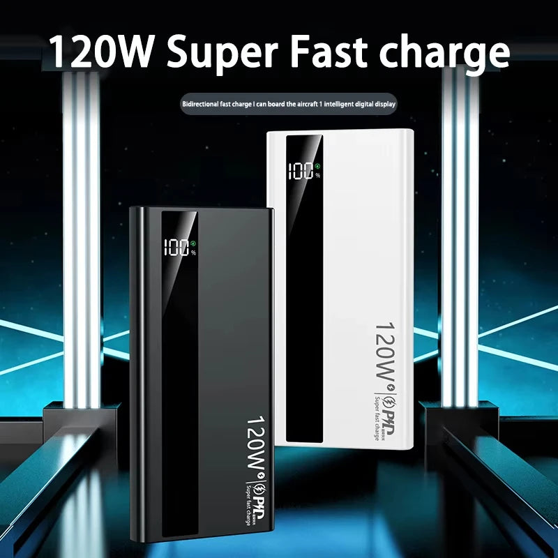 VIVO 120W 200000mAh Power Bank High Capacity Digital Display Fast Charging  Portable  For iPhone Xiaomi 2025