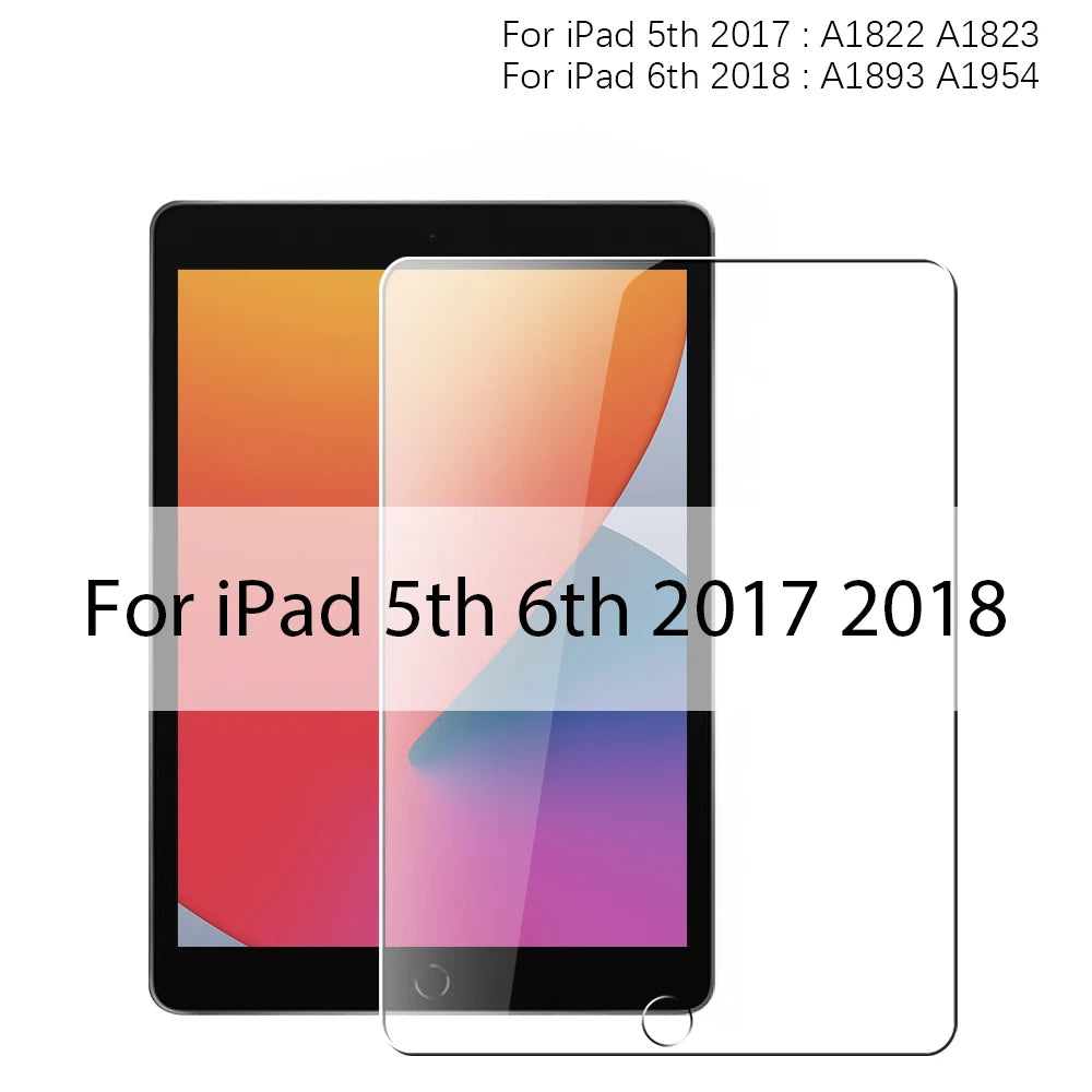 For Ipad A16 10 9 9th 10th Generation Pro 13 M4 12.9 Tempered Glass Screen Protector For Ipad Air 11 M2 M3 5 4 3 2 Mini 6 7 Film