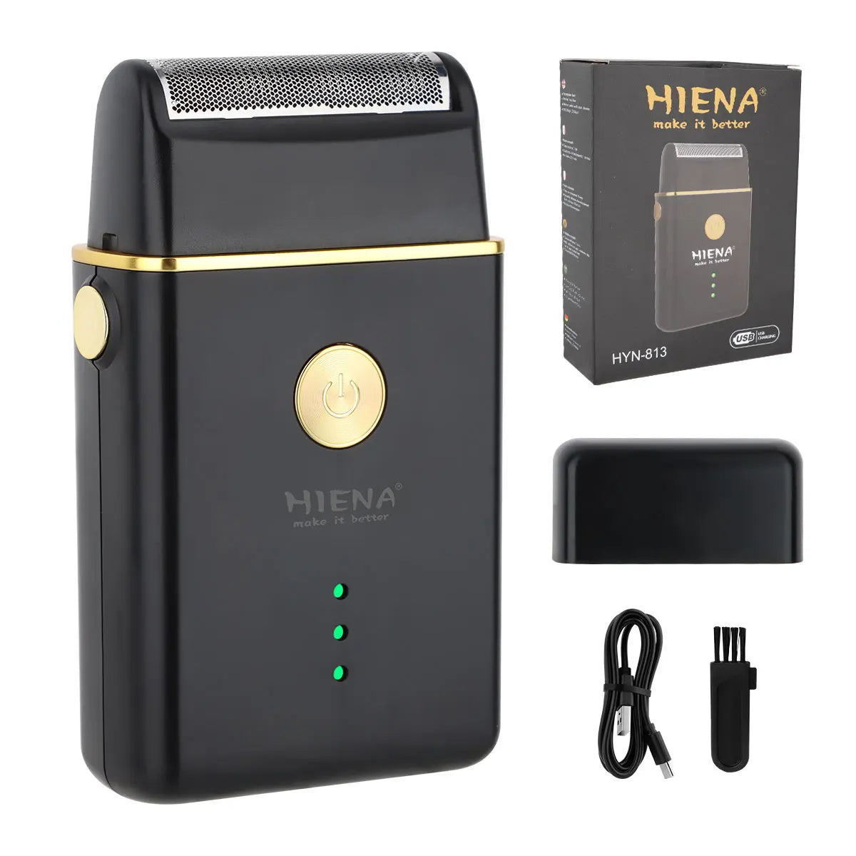HIENA 212 Professional Hair Clipper – Metal Cordless Electric Trimmer with LCD Display