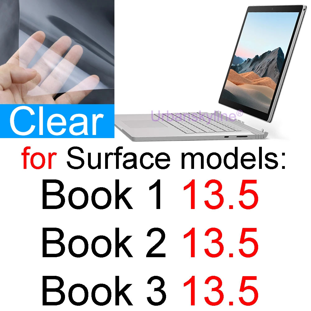 Screen Protector for Surface Pro 10 9 8 7 6 5 4 3 2 X for Microsoft Laptop 7 GO 3 Book 3 2 1 RT Film Clear Studio HD Skin Guard