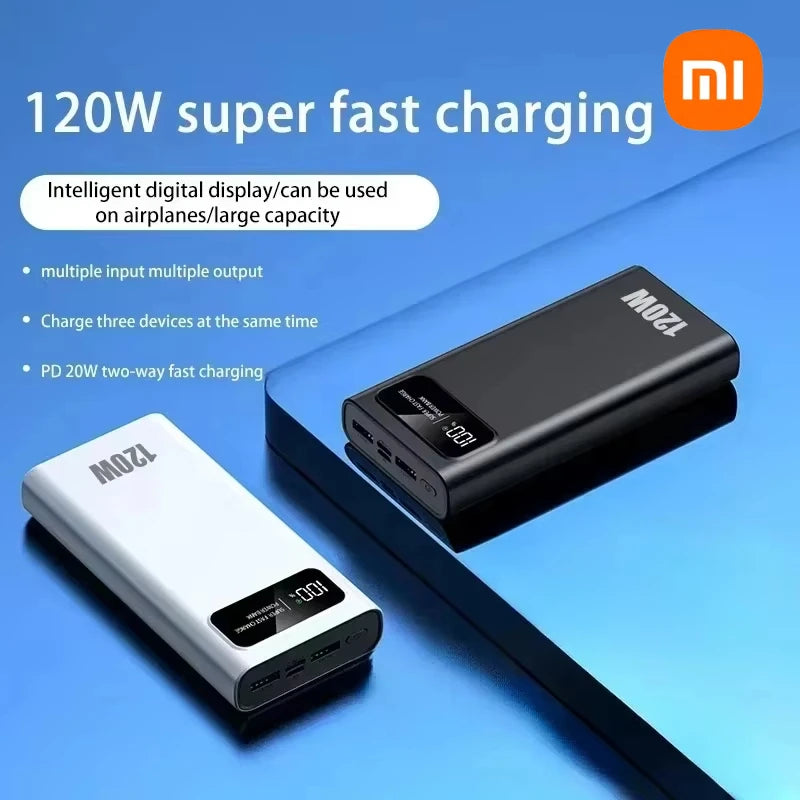 Xiaomi MIJIA 120W Power Bank 200000mAh Ultra Large Capacity Super External Battery LED Display NEW