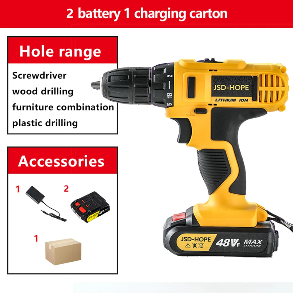 Electric Hammer Drill – Rechargeable Lithium Battery Hand Drill