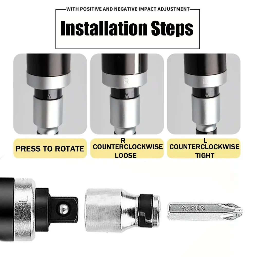 7/12 Pcs CR-V Manual Impact Screwdriver Set – Portable Reversible Hand Repair Tools for Home