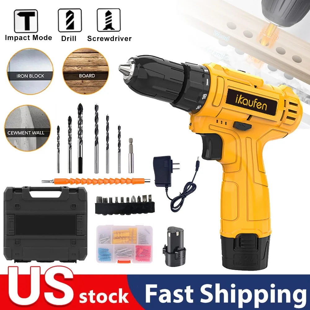 Cordless Brushless Lithium Drill – Dual Speed Impact Power Tool