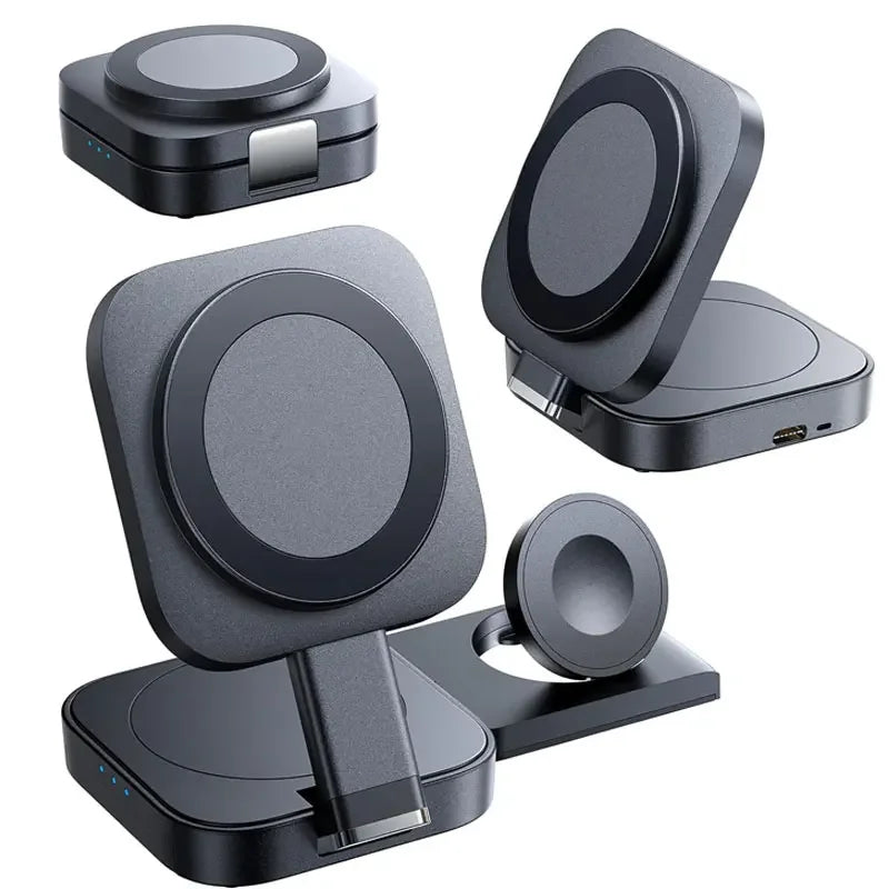 Apple Magsafe Charging Stand Foldable 3-in-1 Magnetic for iPhone 15 Pro 14 13 12 iWatch Airpods 2 3