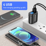 3.1A 4 Ports USB Charger Fast QC 3.0 for Australia New Zealand AU Plug Wall For Samsung Xiaomi Mobile