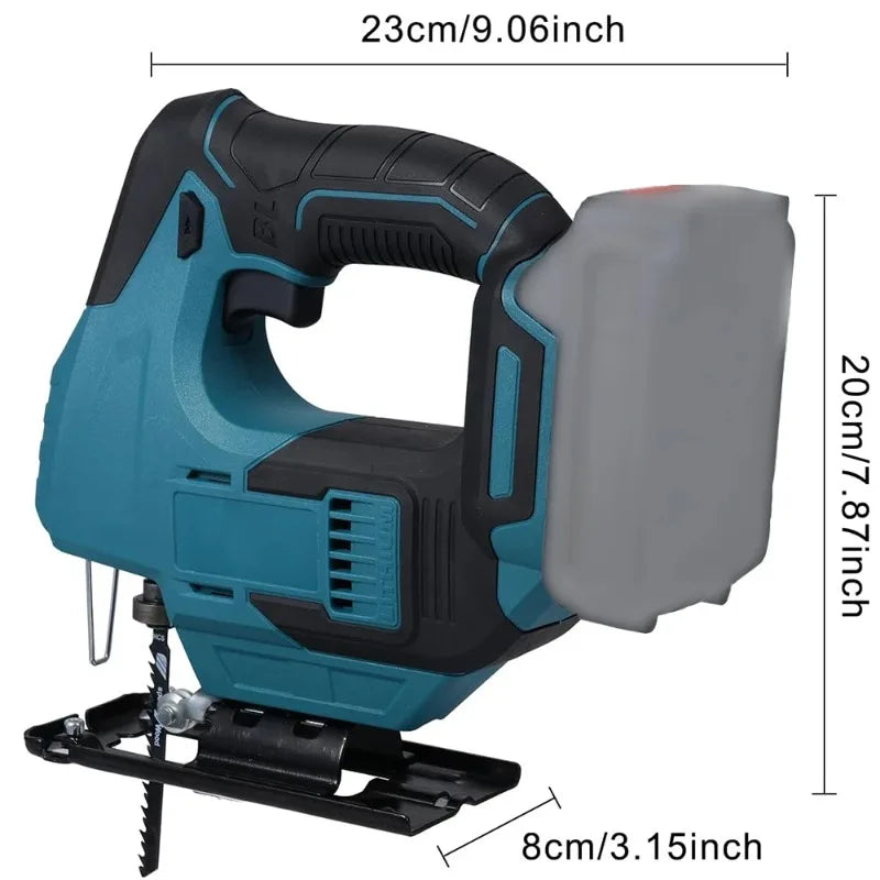 Cordless Jig Saw for Makita 18V-21V – LED & Infrared Cutting Assist (No Battery)