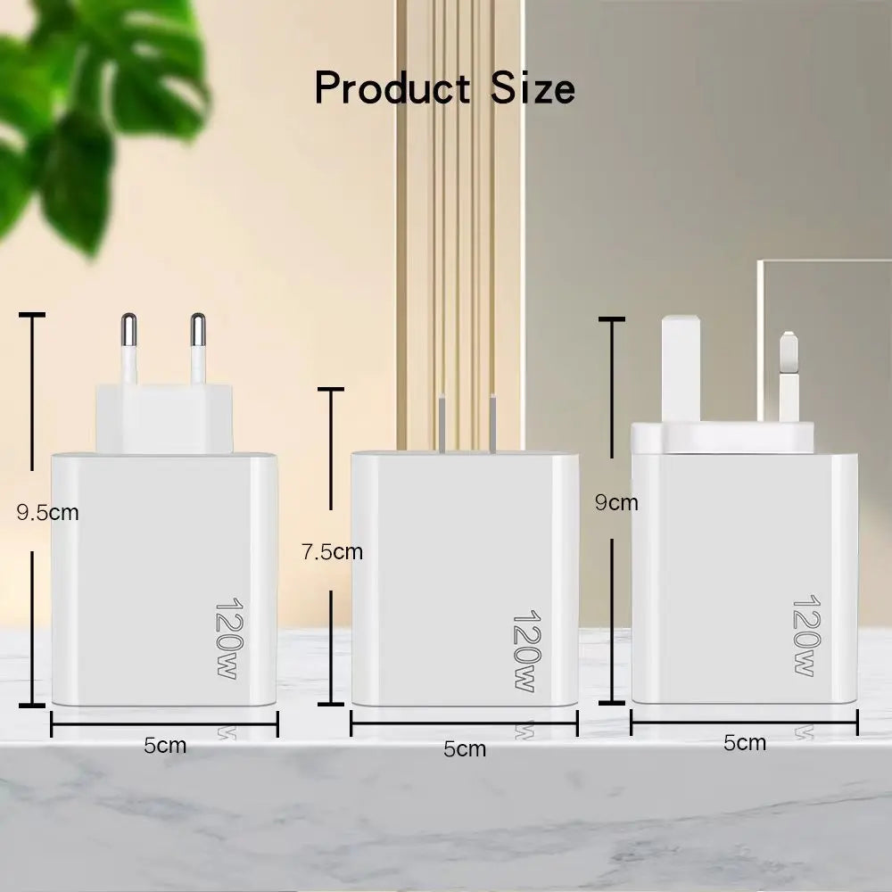 PD 5 Port USB Charger Fast Charging QC3.0 USB C Type C Mobile Phone  For iPhone Huawei Samsung Xiaomi ipad Quick