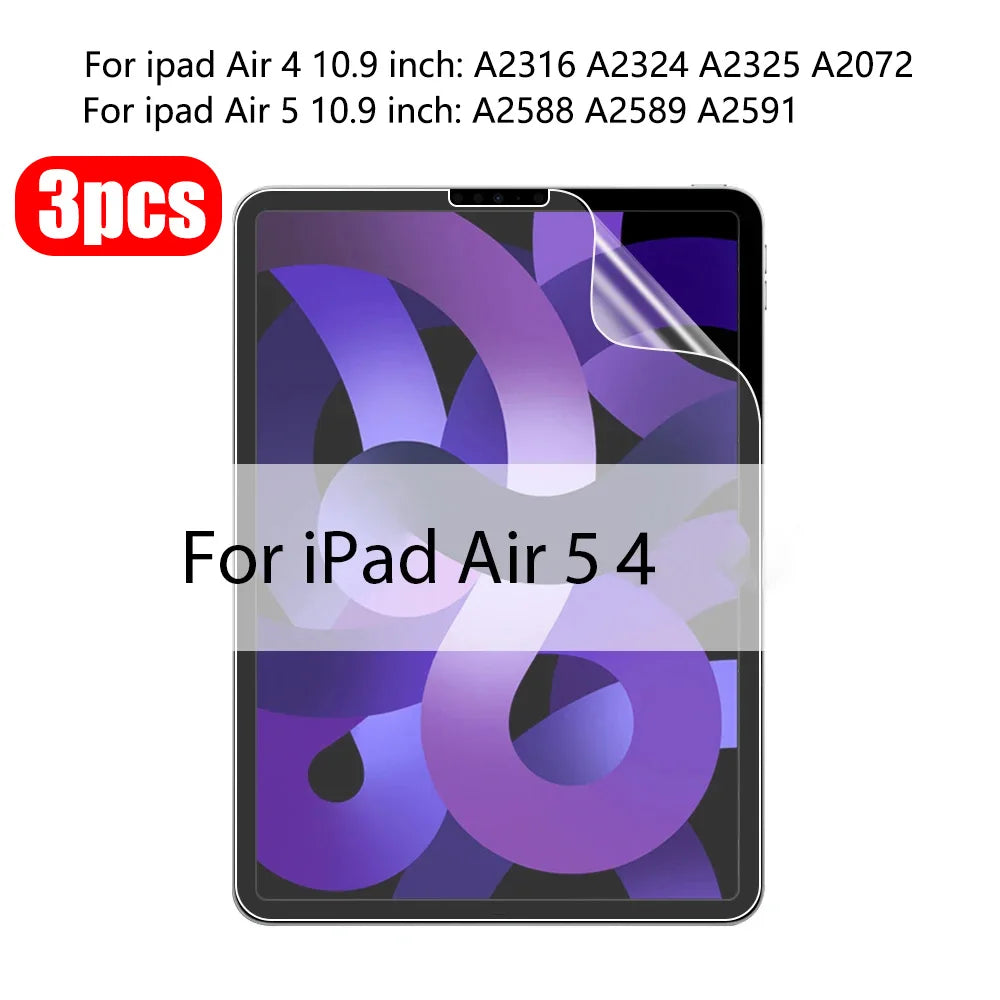 3Pcs Paper Feel Like Screen Protector For ipad Air 11 Pro 13 2024 10th 9th Generation 8 7 6 Air 5 4 Pro 11 12.9 10.5 No Glass