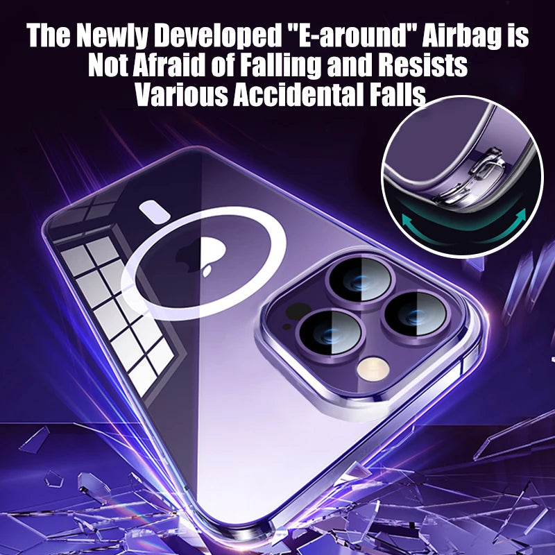 For Magsafe Magnetic Case For iPhone 16 15 11 13 12 14 Pro Max XR X XS 8 Plus Magnetic Wireless Charging Phone Cases Clear