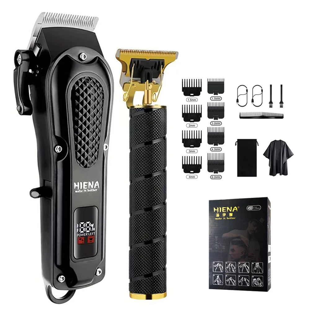 Professional Hair Clipper Set – Cordless Trimmer & Foil Shaver for Men