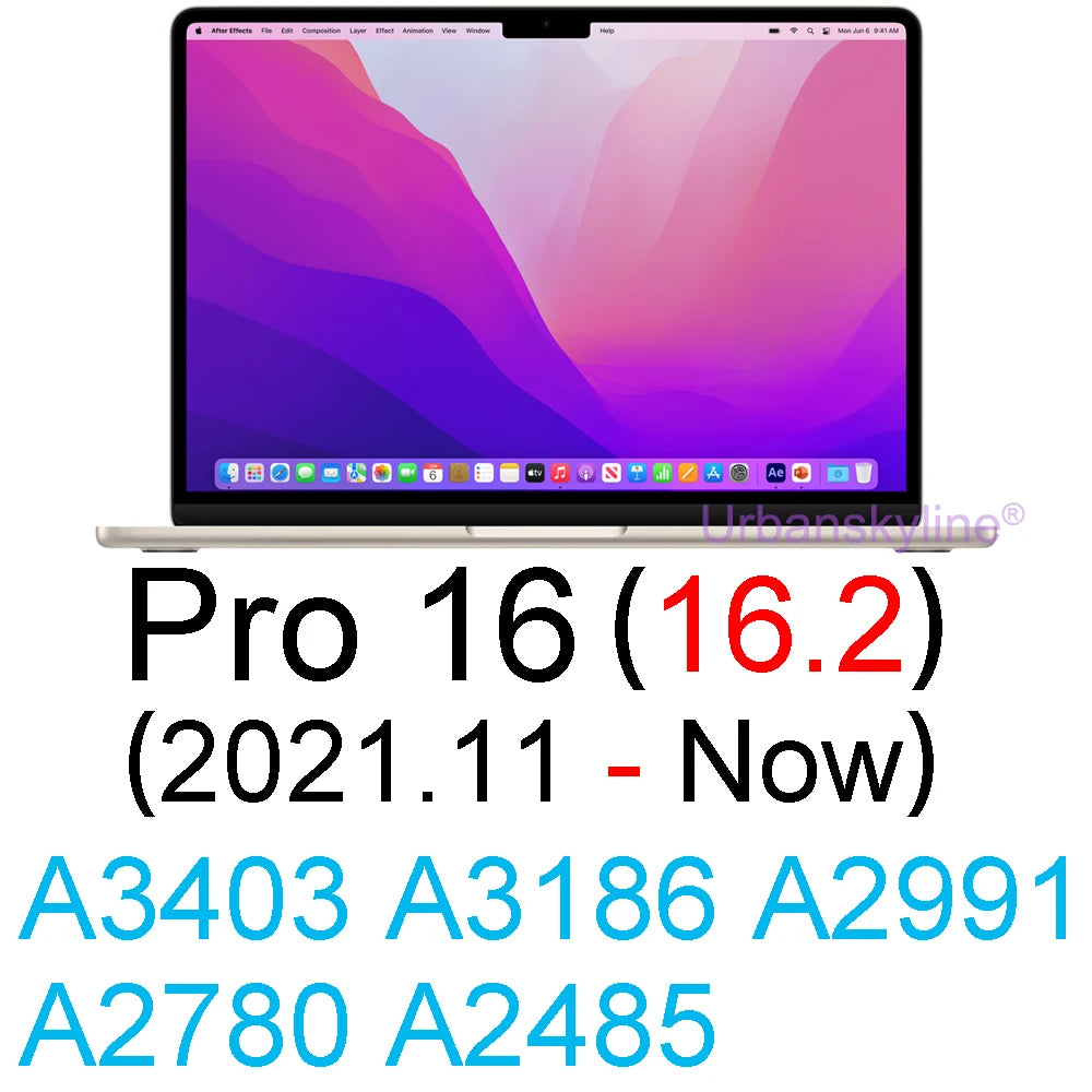 Screen Protector for MacBook Air 15 13 M4 Pro 14 16 M3 M2 M1 Touch Bar ID 11 12 HD Skin Film Guard Cover 13.6 A3241 A3240 Retina