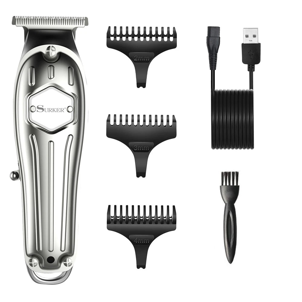 Surker I9 Professional Hair Trimmer – USB Rechargeable, Electric Razor, Barber Clipper