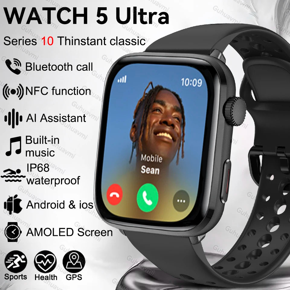 2025 Series 10 Thinstant classic Smart Watch Men Bluetooth Call AMOLED Screen NFC IP68 GPS Sport Health Tracker Women