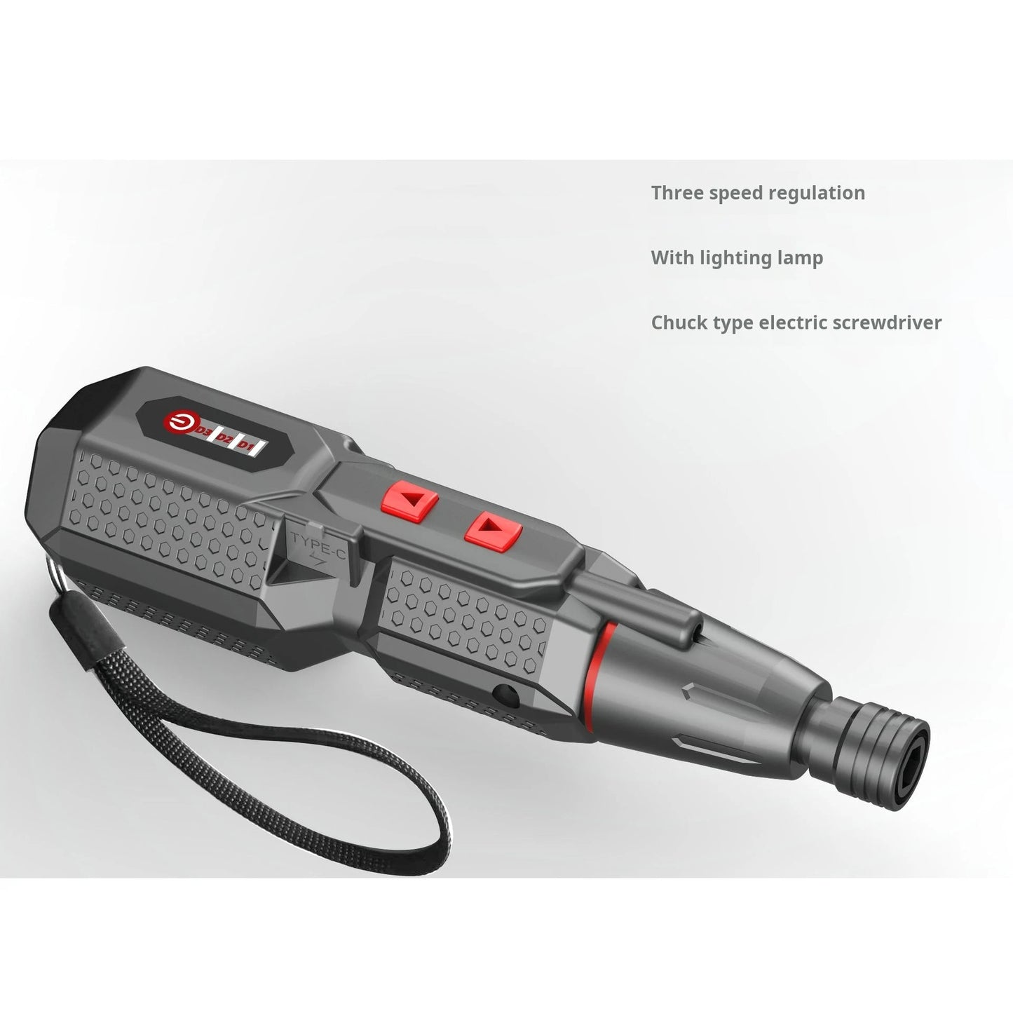 2V / 3.6V Electric Screwdriver – Three-Speed Adjustable with LED Light and Strong Straight Handle