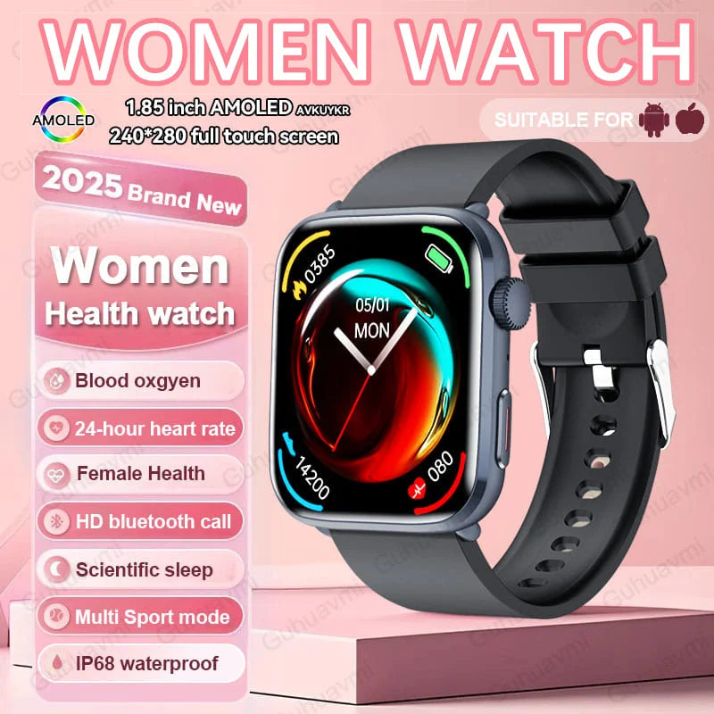 2025 New For Xiaomi Women AI Smart  watchDiagnosis Smart Watch HRV+PPG Blood Pressure Blood oxygen Health monitor IP68 NFC