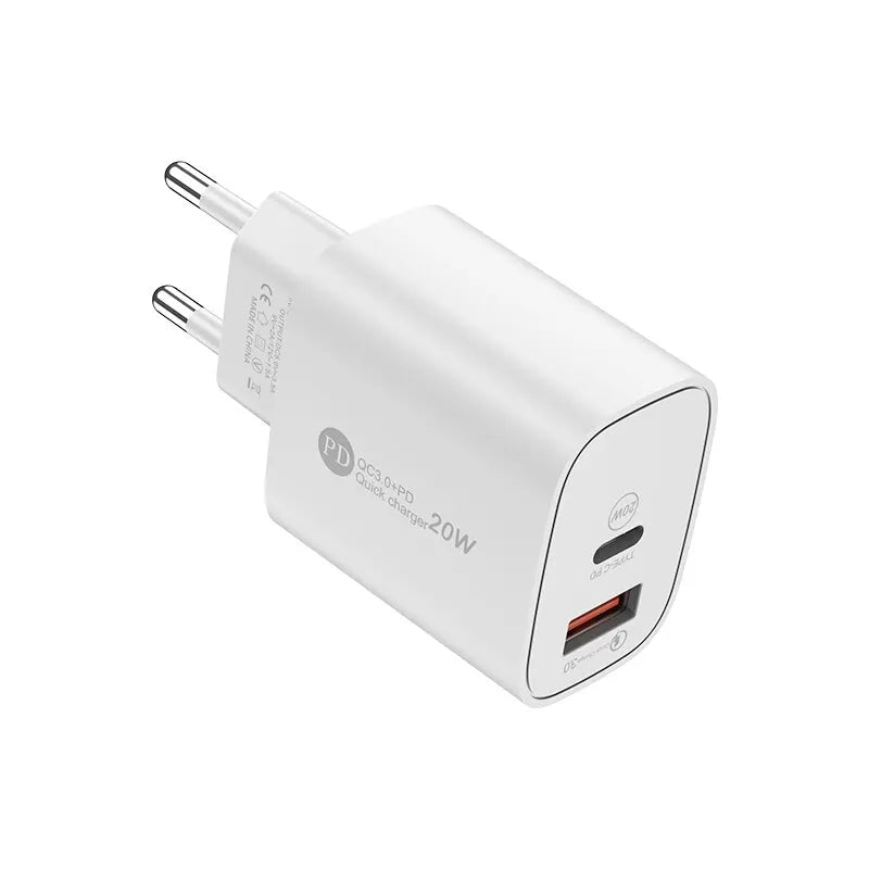 20W USB Fast Charger PD Type C Quick Phone EU/US Plug For iPhone Xiaomi Samsung Huawei USB C Wall