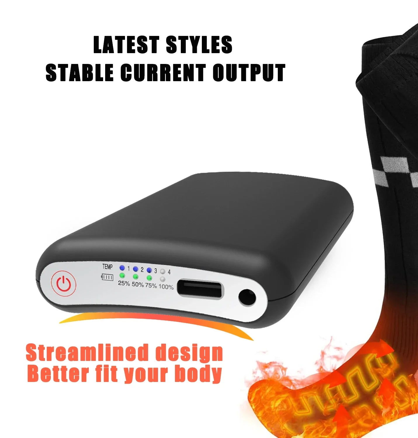 5V 5000mah Heated Socks Battery App Remote Control Lipo Battery Packs Winter Socks Warm Gloves Kneepad Rechargeable Power Bank