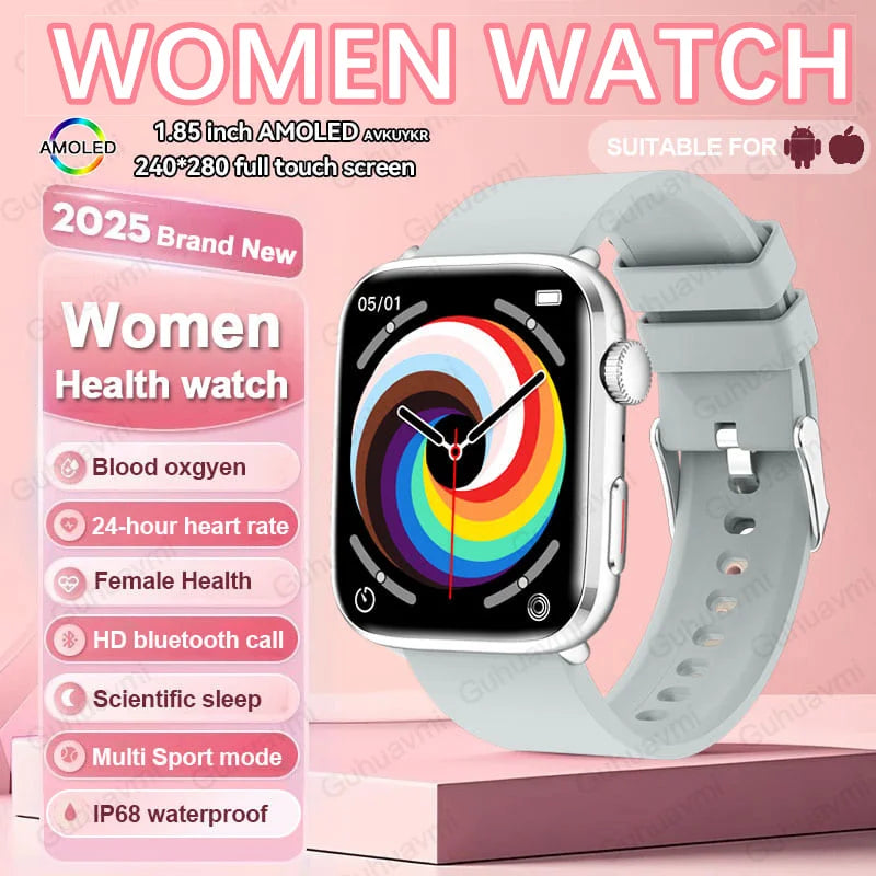 2025 New For Xiaomi Women AI Smart  watchDiagnosis Smart Watch HRV+PPG Blood Pressure Blood oxygen Health monitor IP68 NFC