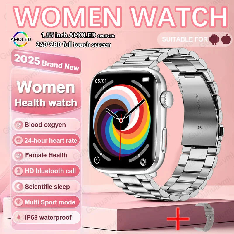 2025 New For Xiaomi Women AI Smart  watchDiagnosis Smart Watch HRV+PPG Blood Pressure Blood oxygen Health monitor IP68 NFC