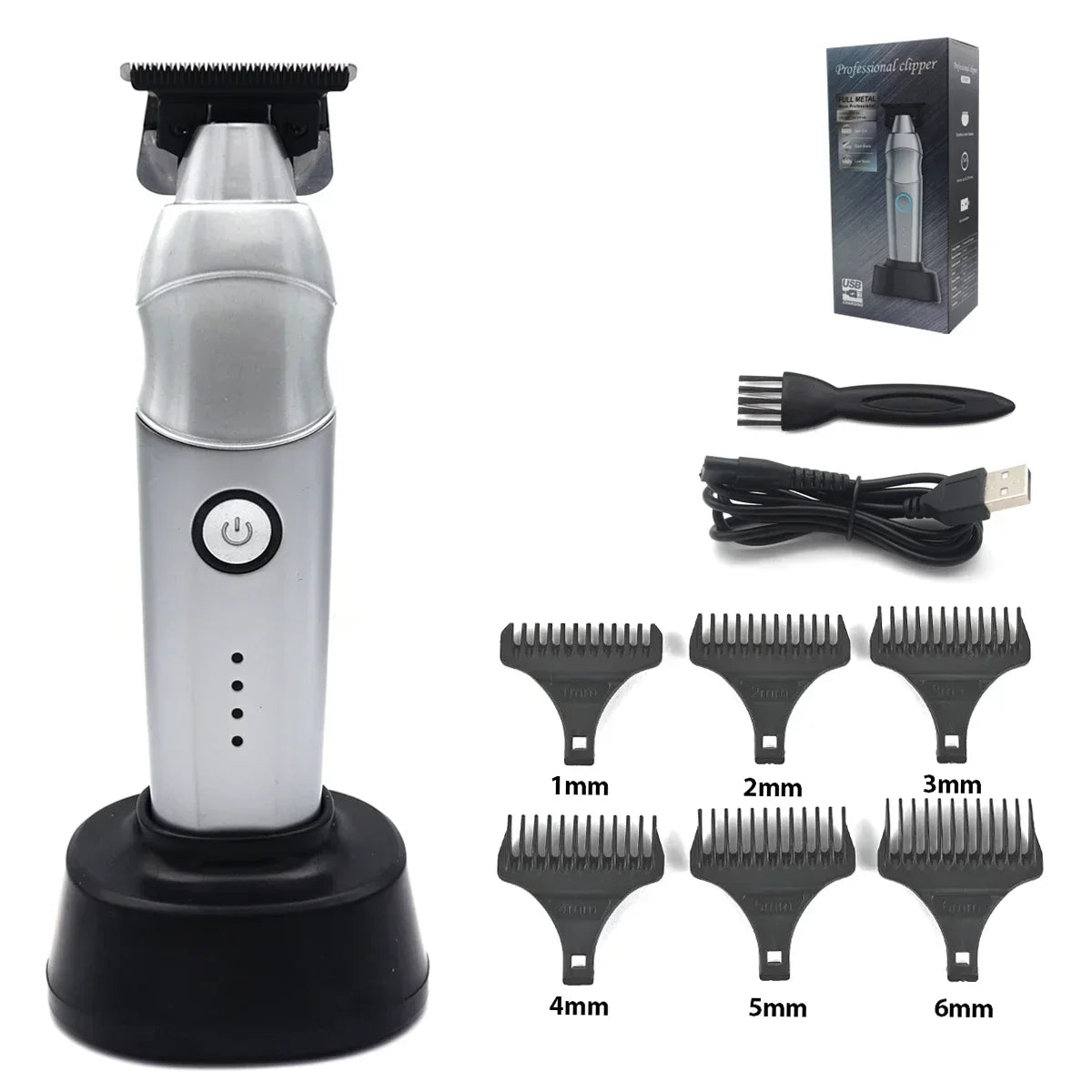 TF-617 Professional Hair Clipper – Zinc Alloy Body, DLC Blade, 7000RPM
