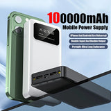 100000mAh Ultra Large Capacity Portable Power Bank With Fast Charging And LED Flashlight Function Suitable For IPhone Xiaomi