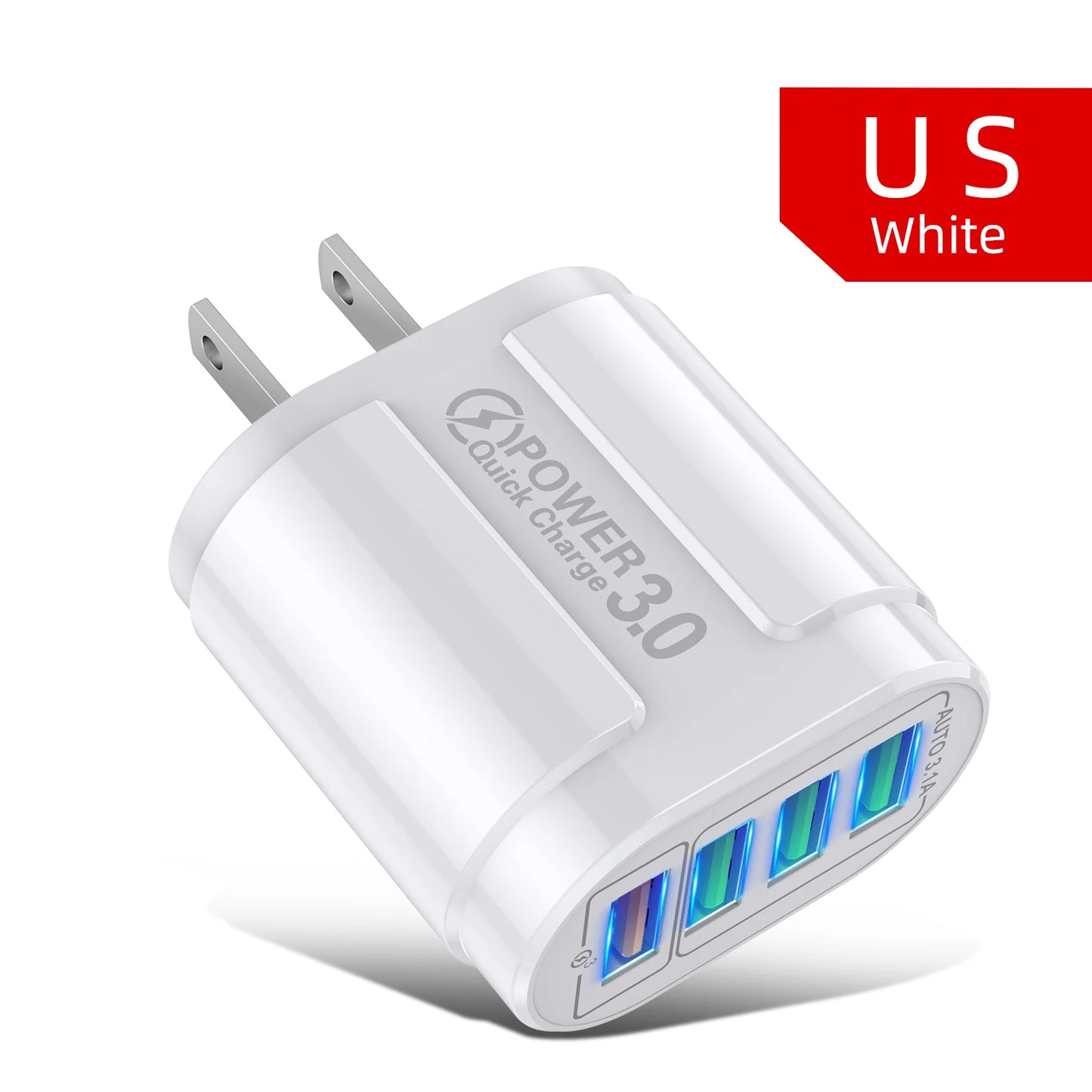 3.1A 4 Ports USB Charger Fast QC 3.0 for Australia New Zealand AU Plug Wall For Samsung Xiaomi Mobile