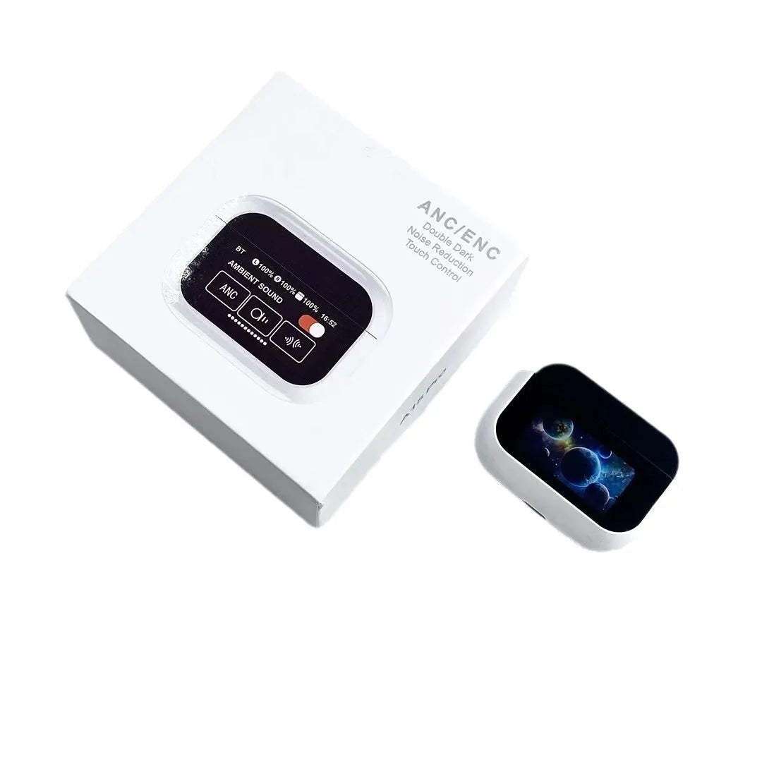 New arrival full-color touch screen a9pro noise reduction bluetooth headset suitable for in-ear wireless headphones with super