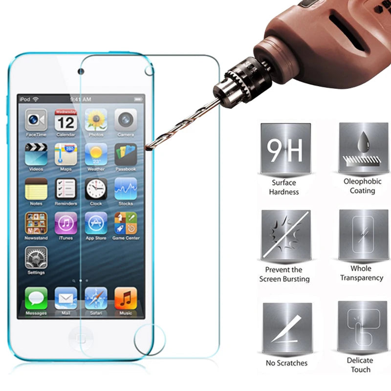 2.5D Tempered Glass For Apple iPod Touch 5 6 7 9H High Quality Protective Film Screen Protector For Apple iPod Touch 5 6 7