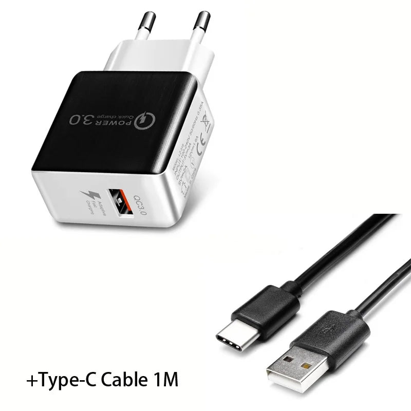 Universal 5V 3A 9V 2A 18W Universal 5V 3A 9V 2A 18Quick Charger 3.0 Fast Charger USB Wall Charger for iPhone for Samsung For Xiaomi QC 3.0 USB Charger